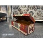 ZEN ZEN-503 Wooden Storage Bench Upholstered Wool & Jute L-W-H: 120-40-40 cm