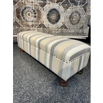 ZEN ZEN-968 Wooden Bench Upholstered Wool L-W-H: 120-40-40 cm