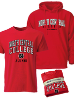 Ouray Sportswear North Central College Alumni Tee & Red Hoodie Bundle