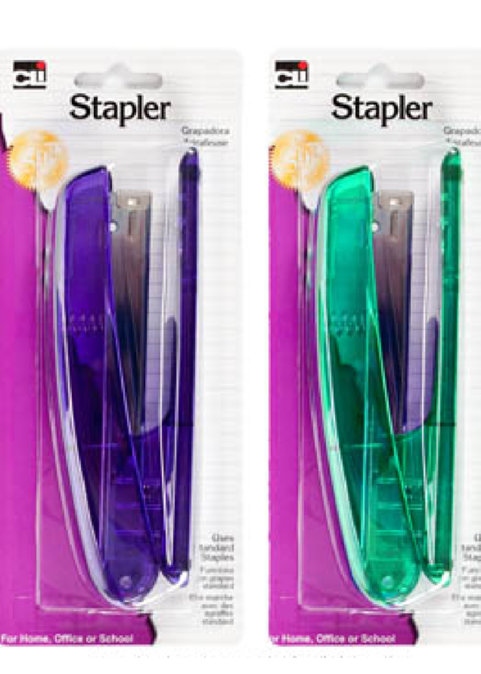 Charles Leonard Charles Leonard Plastic Stapler Asst Compact 1Pk BP 20Sht Capacity
