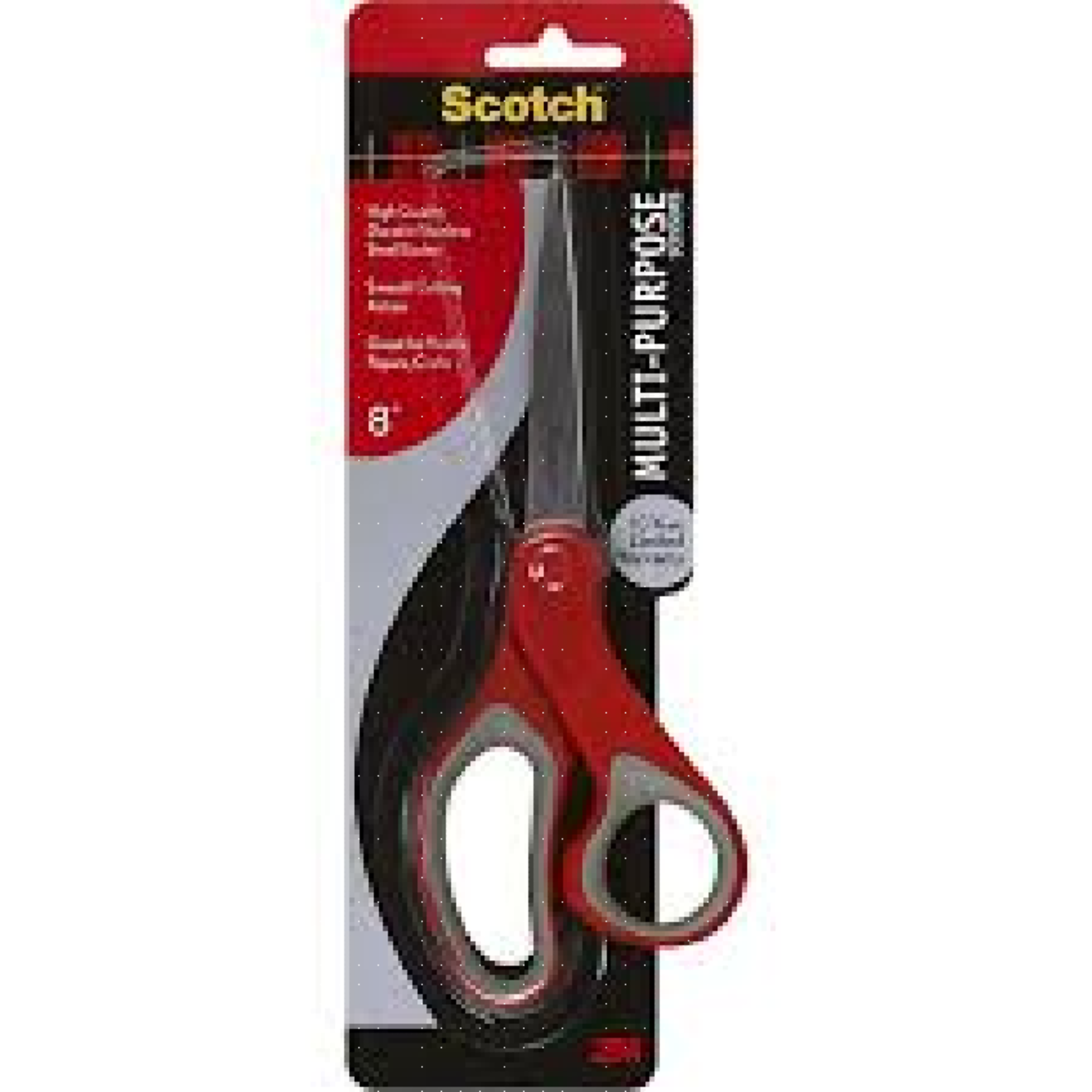 Scotch Scotch Multipurpose Scissors Red/Gray 8in.