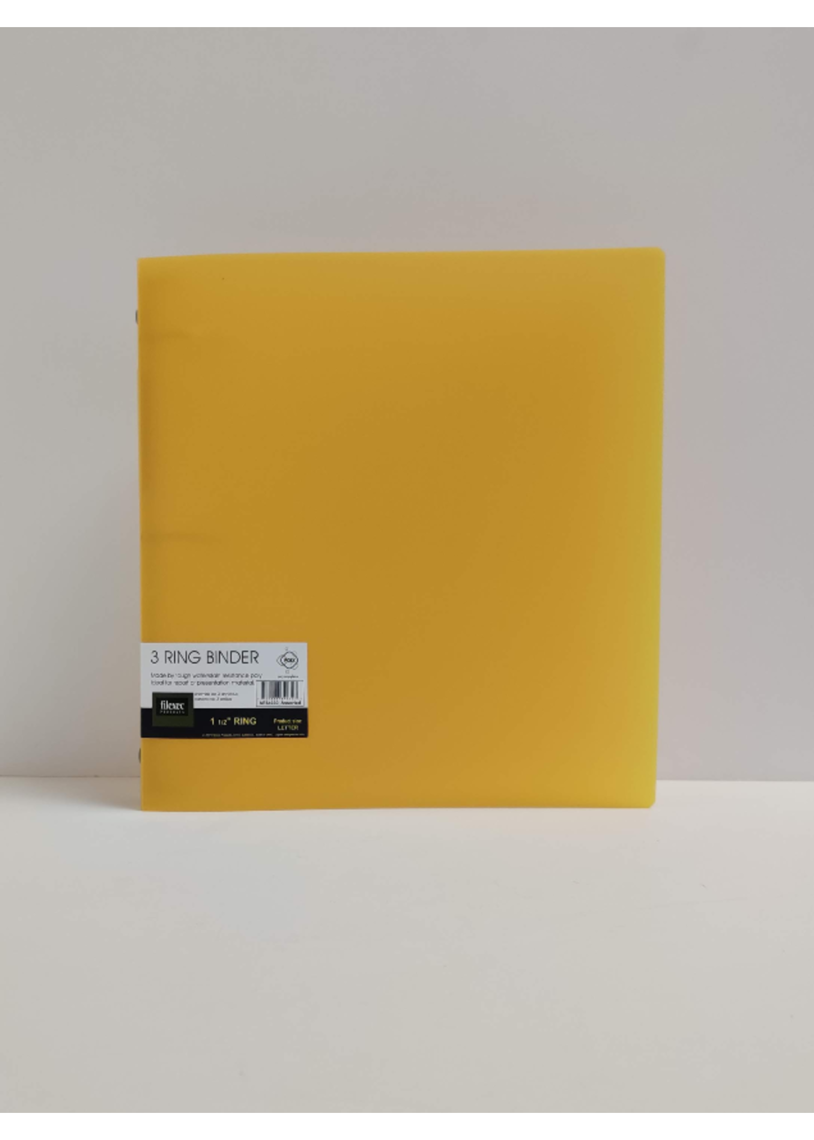 Filexec Filexec Poly Ring Binder 1.5inch Frosted sold separately