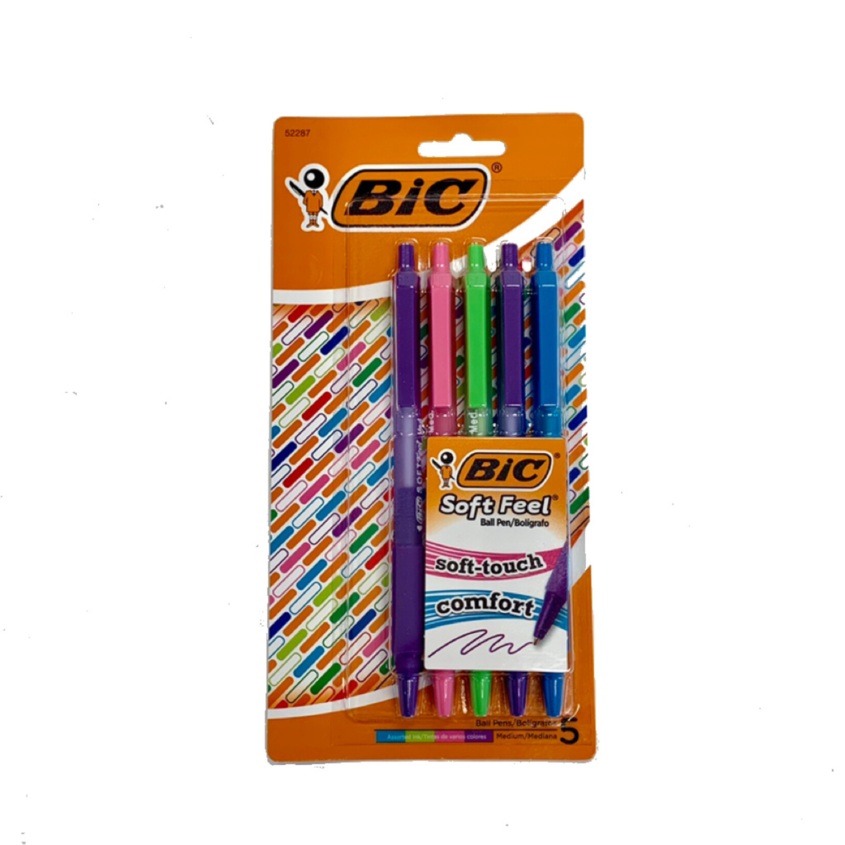 BIC BIC Soft  Retractable Ballpoint 1.0mm 5pk