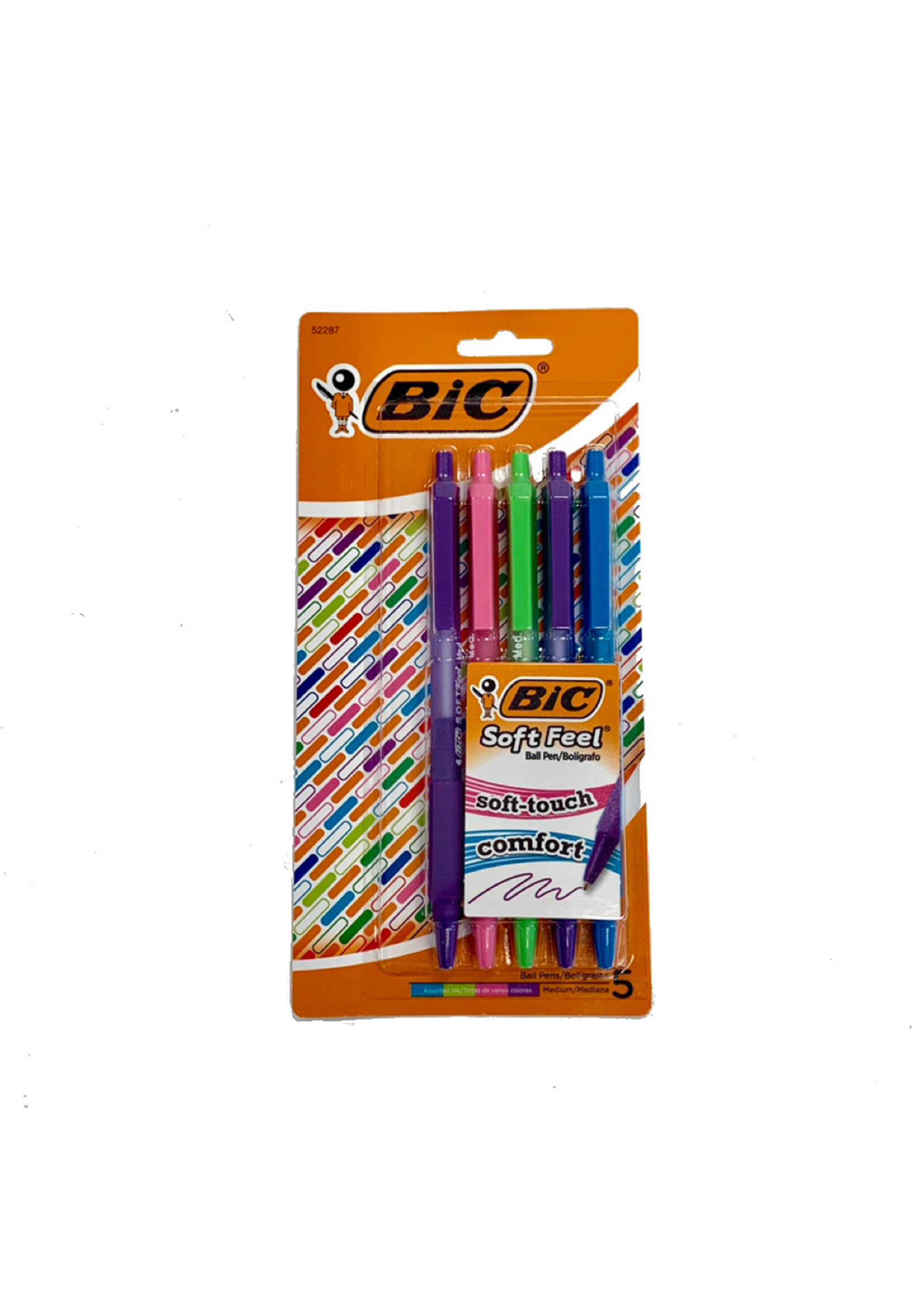 BIC BIC Soft  Retractable Ballpoint 1.0mm 5pk