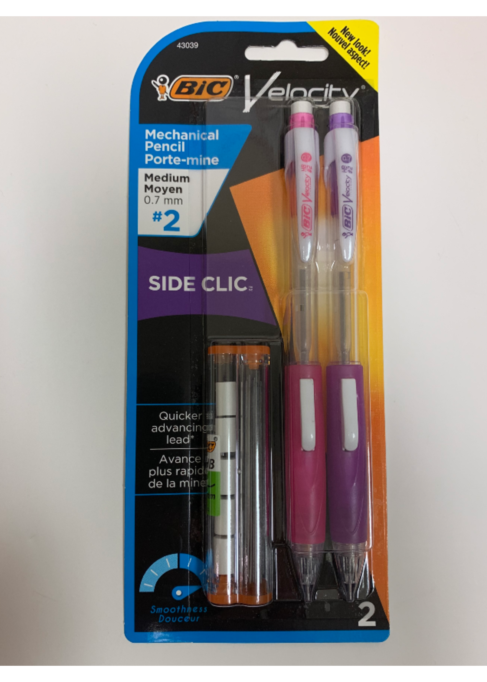 BIC BIC Velocity Side Clic Mechanical Pencil .7mm 2pk