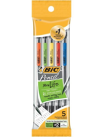 BIC BIC  Xtra Life Mechanical Pencil 5 Pk .7mm(Black) Clear