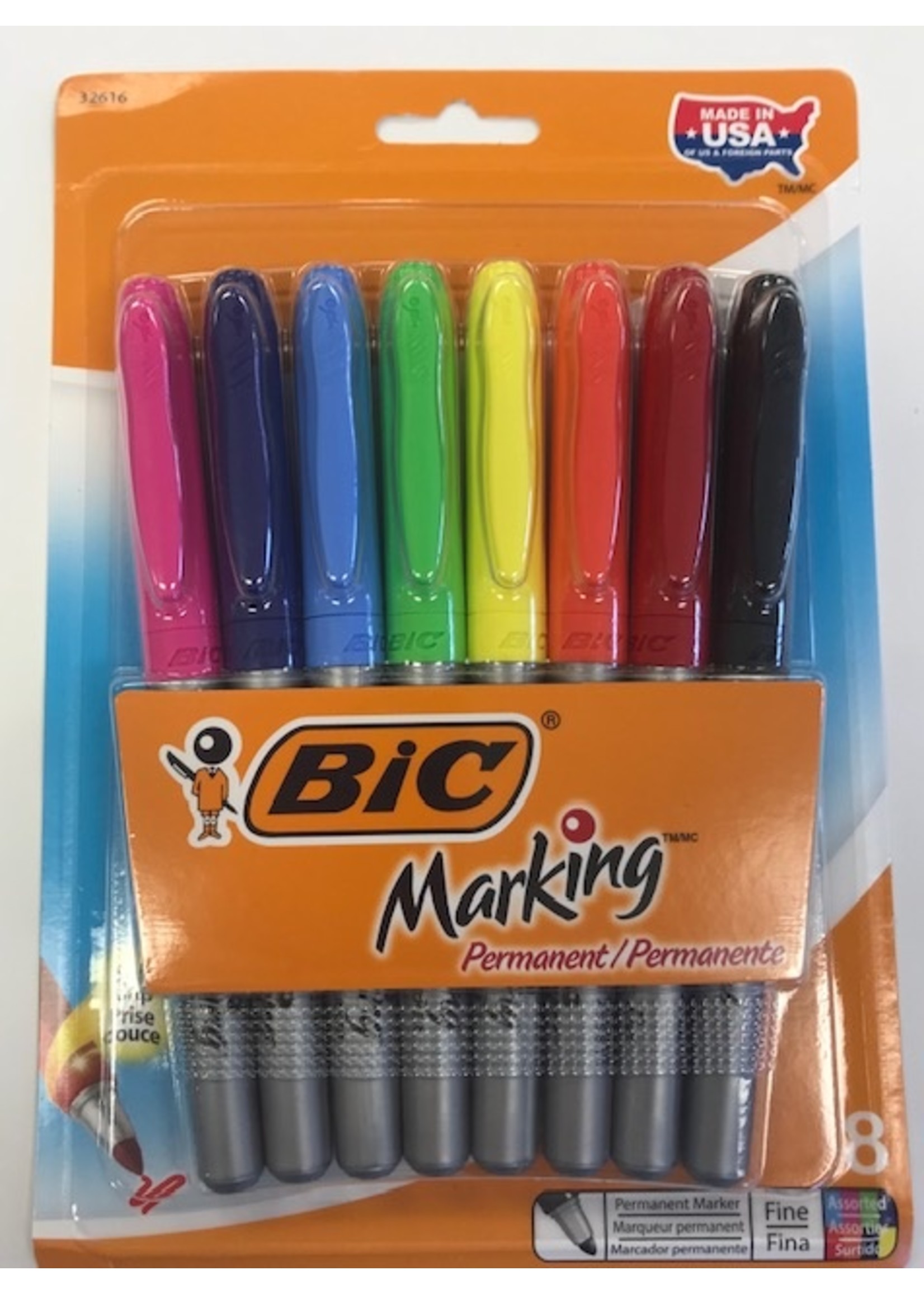 BIC BIC Marking Pocket Permanent Marker Asst Fine 8pk