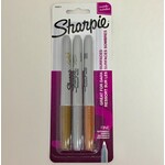 Sharpie Sharpie Permanent Metallic Marker(Asst)3pk