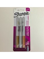 Sharpie Sharpie Permanent Metallic Marker(Asst)3pk