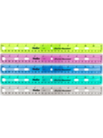 Helix Helix Shatter-Resistant Ring Binder Ruler(Assorted)12in.