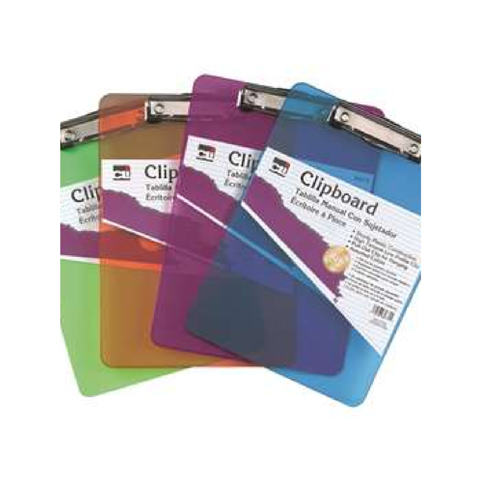 Charles Leonard Charles Leonard Plastic Clipboard-Asst. 9x12.5in. Neon Colors
