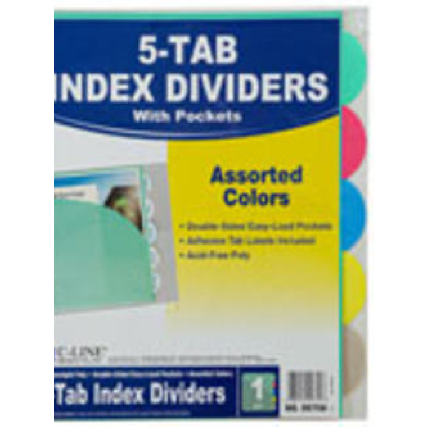 C-Line C-Line Poly Index Dividers Assorted 5 Tab