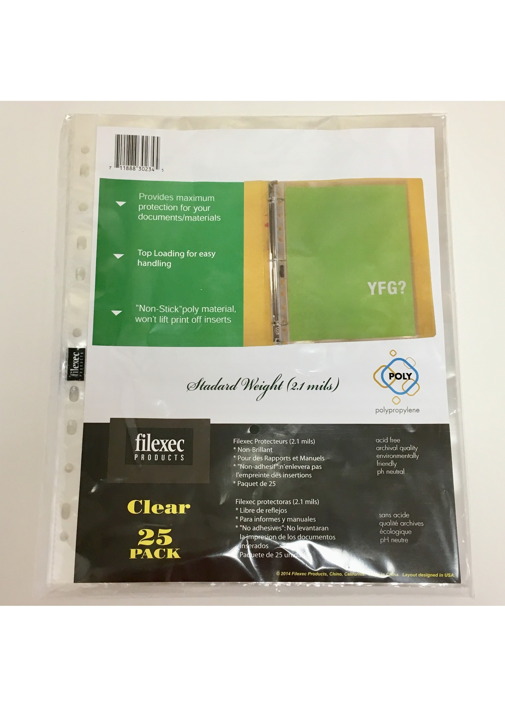 Filexec Filexec Sheet Protector(Clear)8.5x11in