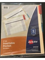 Avery Avery 5 Tab Insertable Pocket Dividers