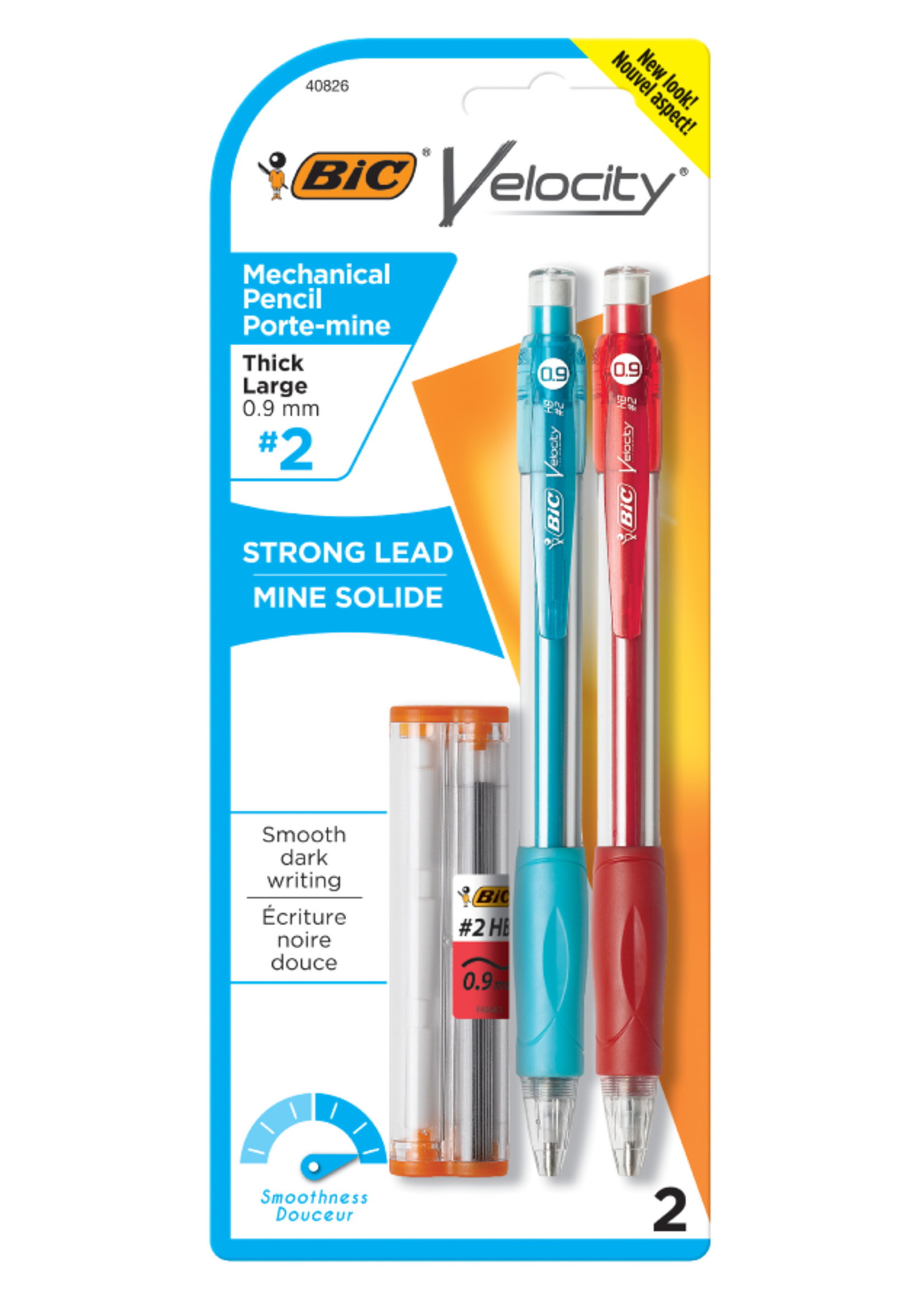 BIC Bic Velocity Mechanical  Pencil 2pk 0.9mm w/refill