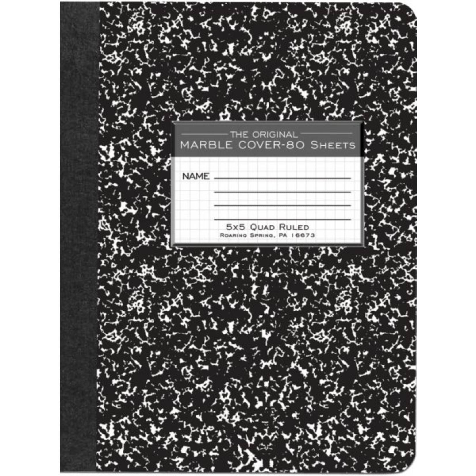 Roaring Spring Quad Rule Notebook  5 x 9.75in 80sht.
