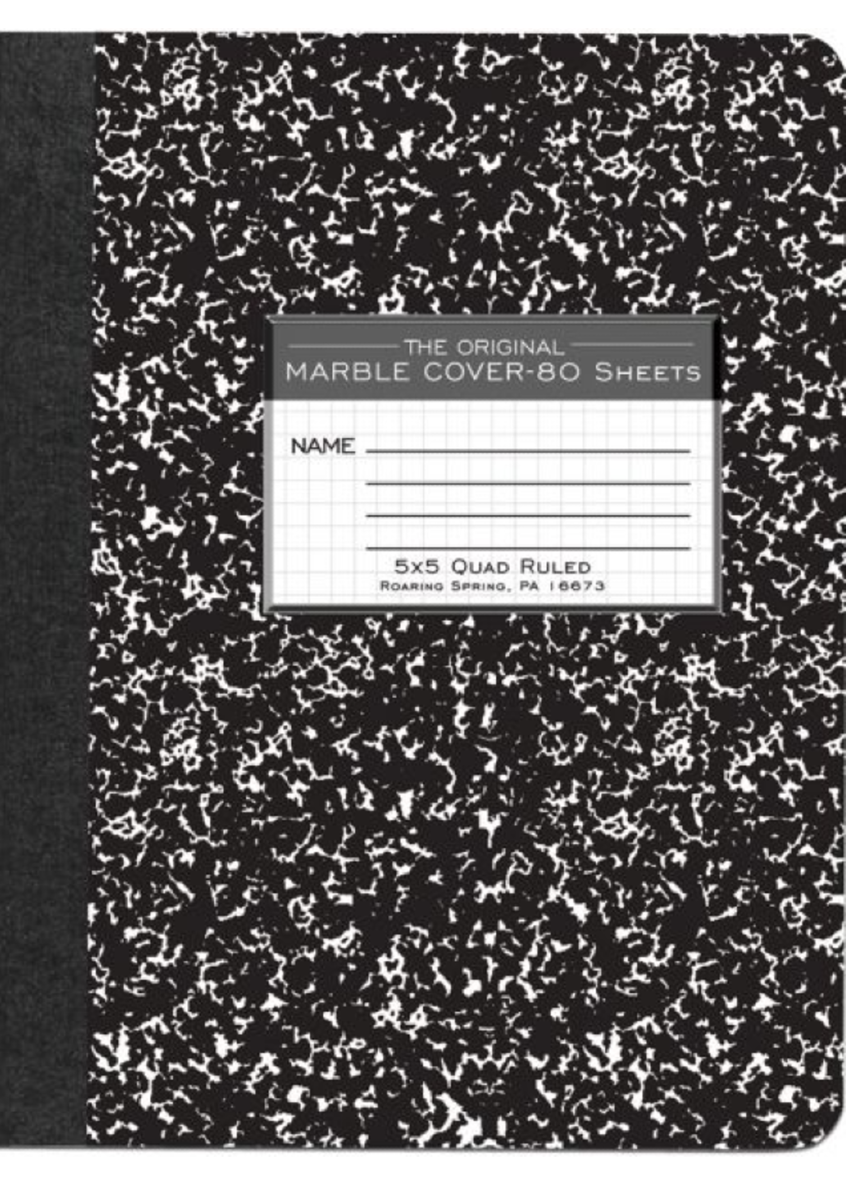 Roaring Spring Quad Rule Notebook  5 x 9.75in 80sht.