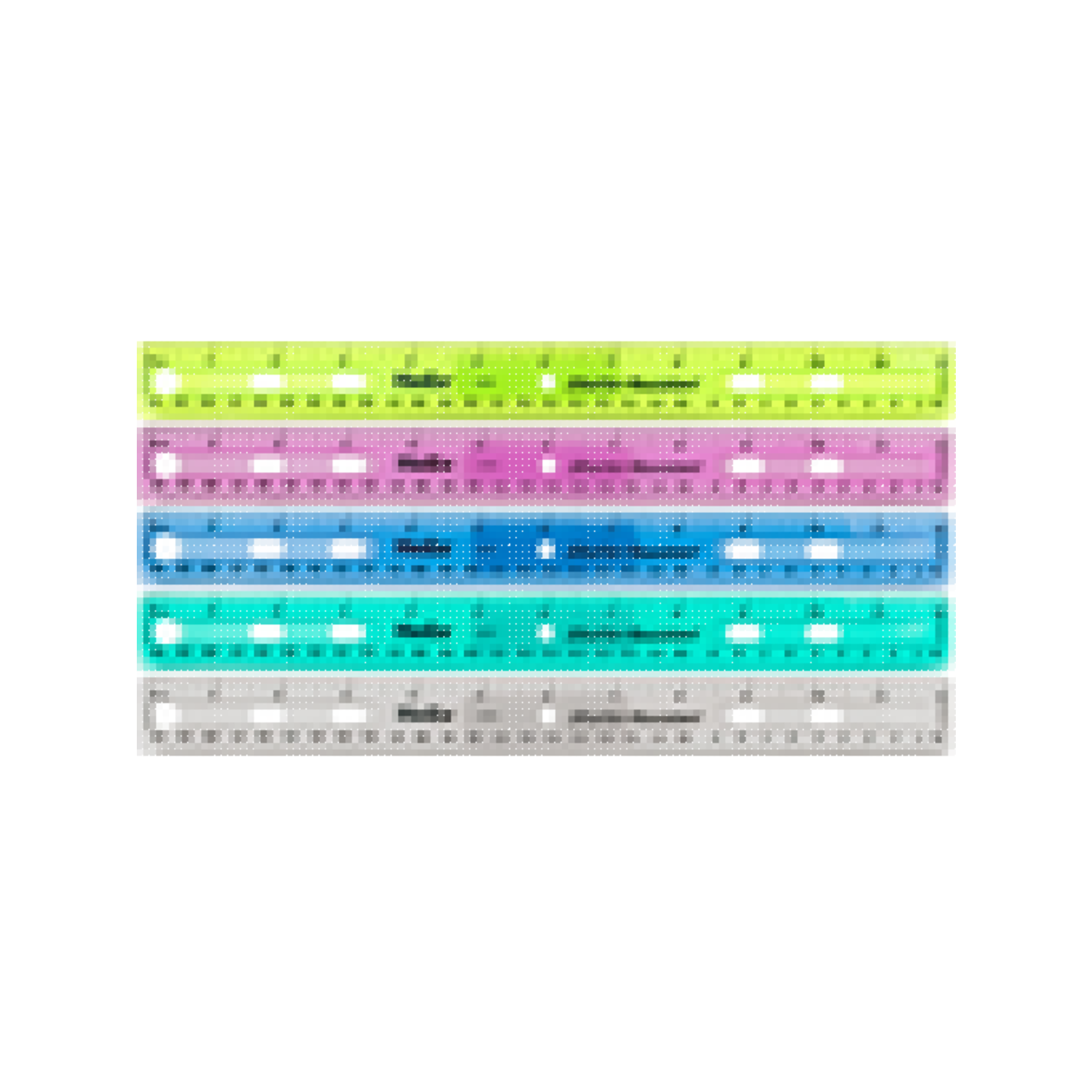 Helix Shatter-Resistant Ring Binder Ruler(Assorted)12in.