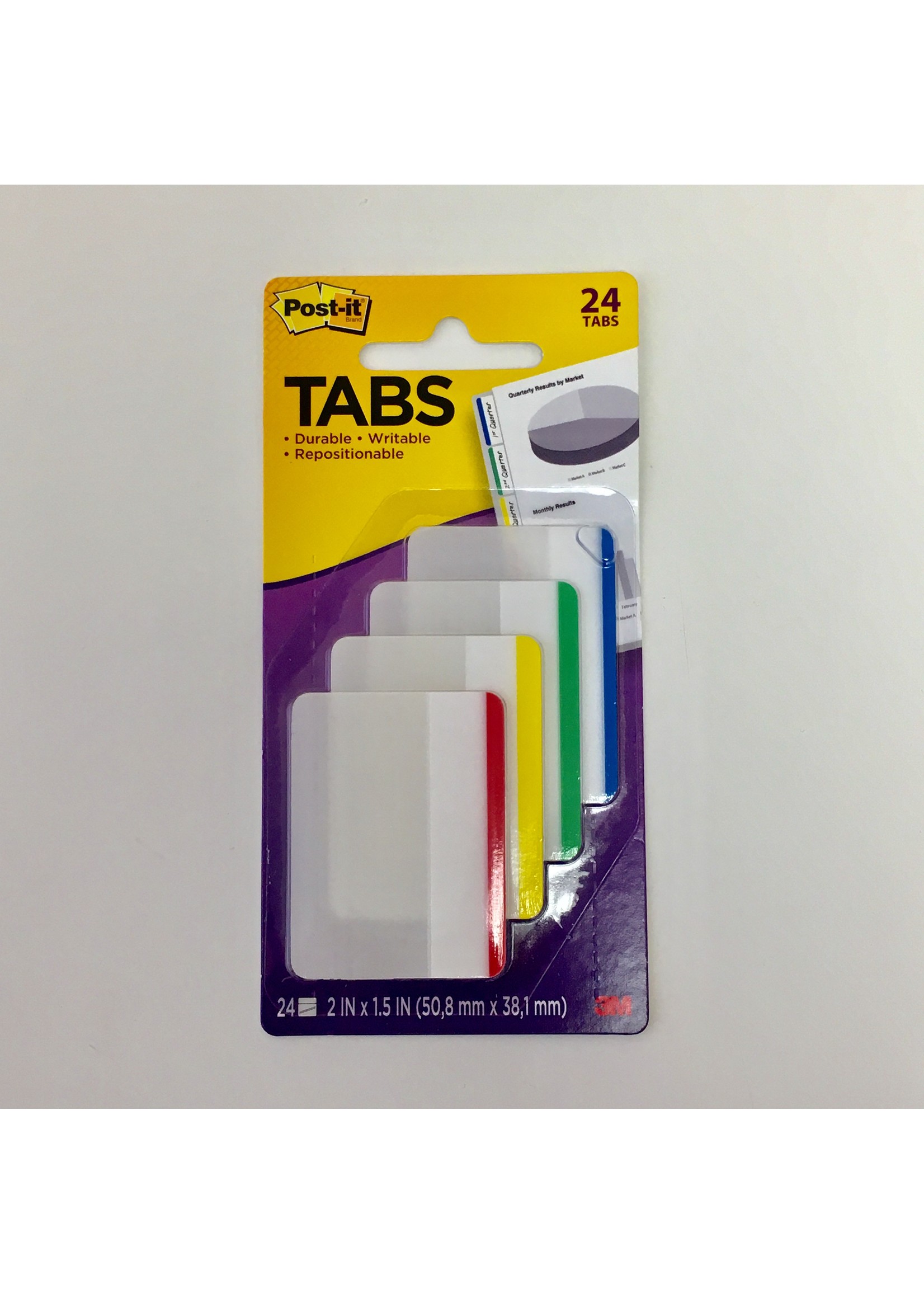 Post-It Post-It Durable Filing Tab Asst 2x1in 4Pk