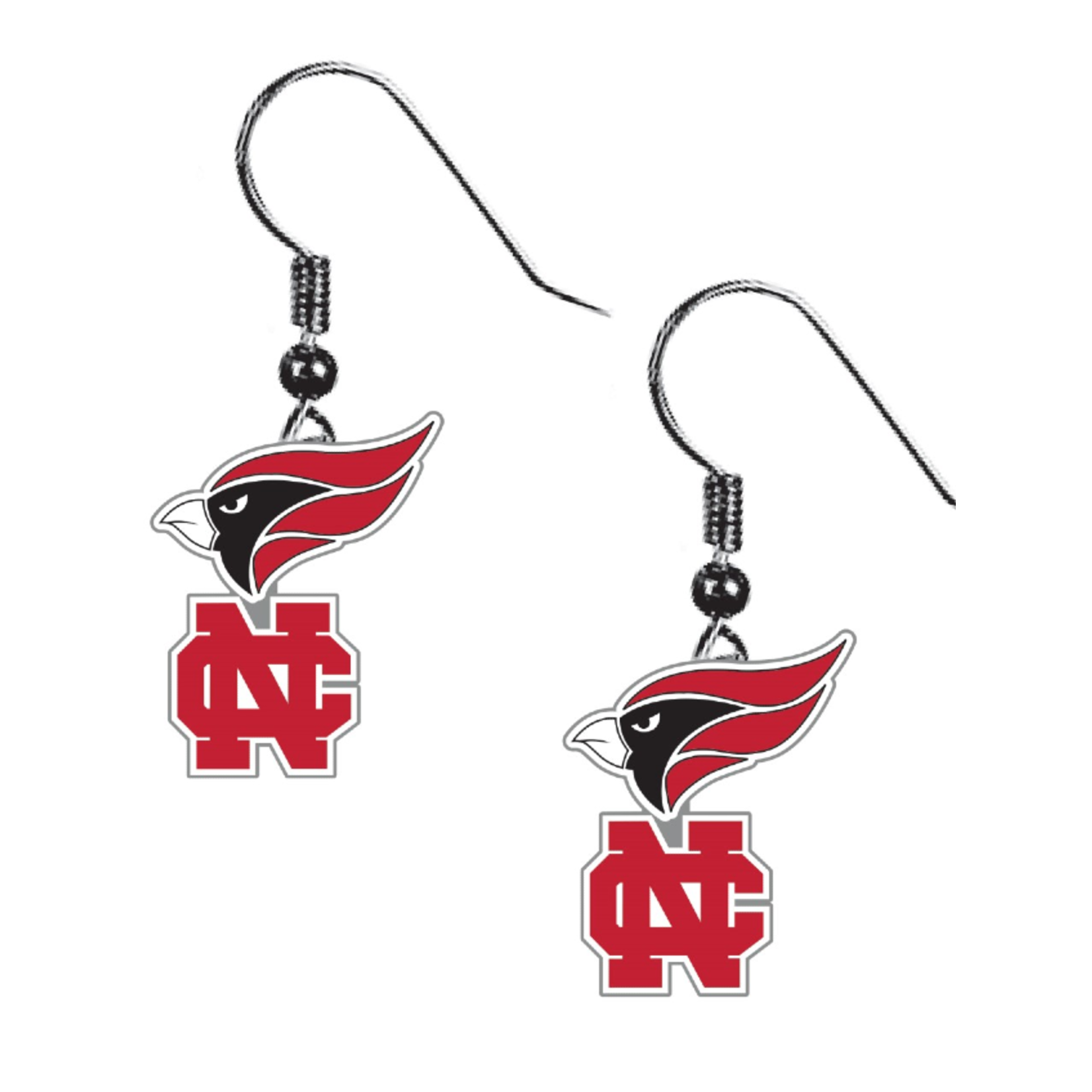 Neil Enterprises Dangling North Central College Cardinal NC Earrings