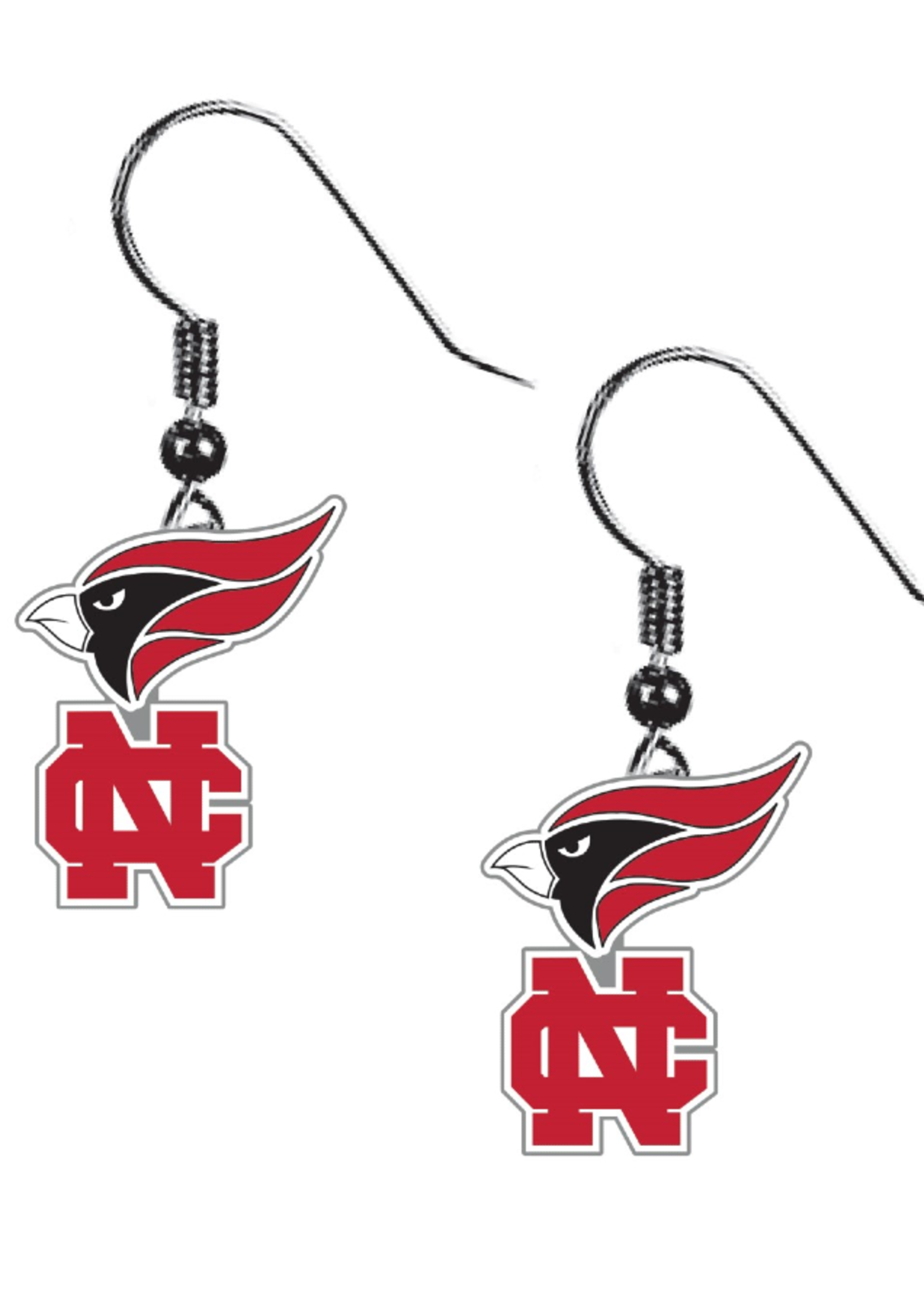 Neil Enterprises Dangling North Central College Cardinal NC Earrings