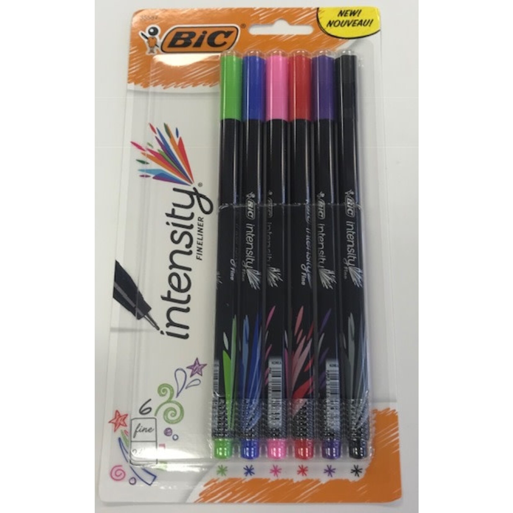 BIC BIC Intensity Fineliner Marker Pen Asst Fine 6Pk