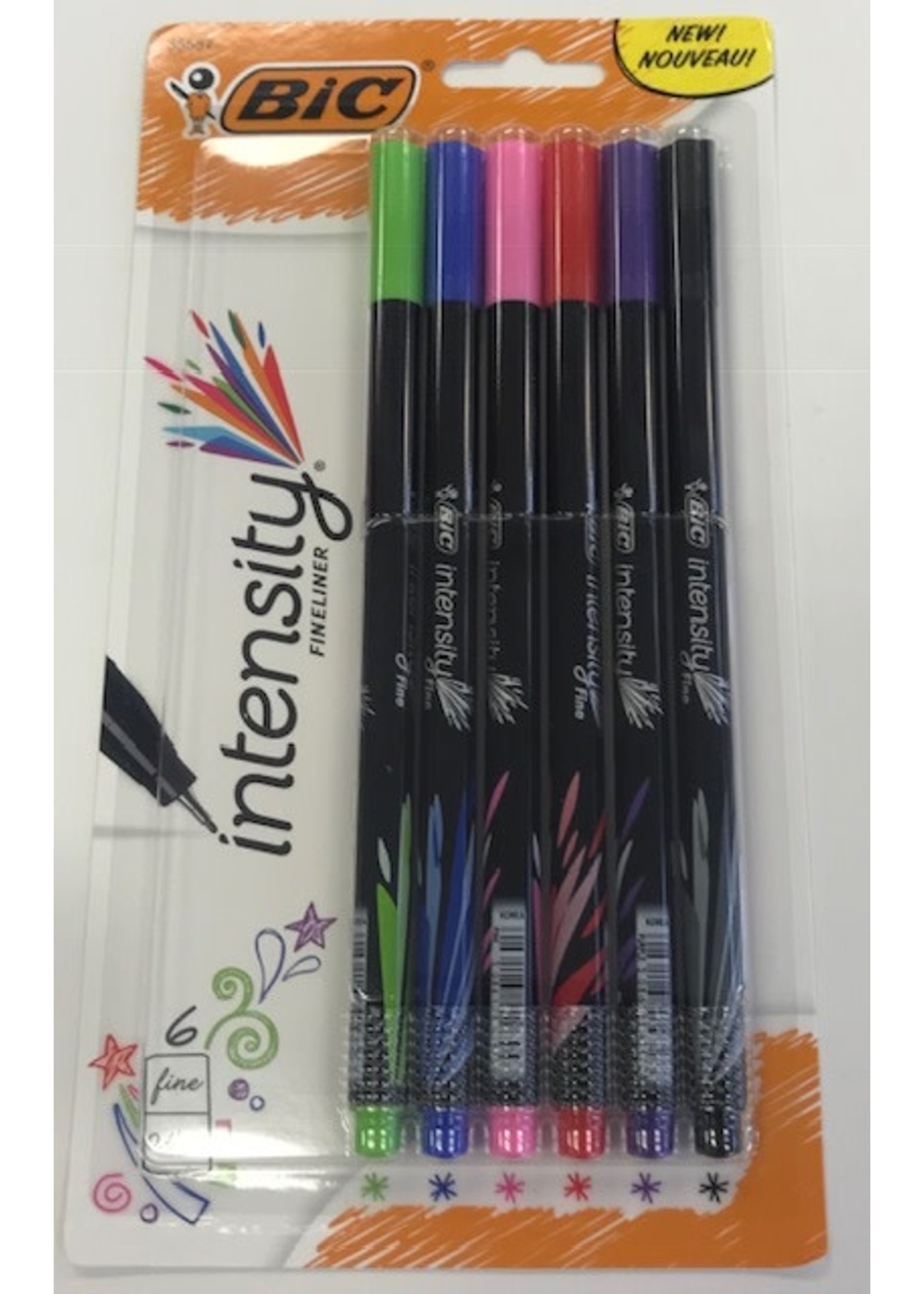 BIC BIC Intensity Fineliner Marker Pen Asst Fine 6Pk