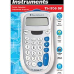 Texas Instrument TI-1706 SuperView Basic Calculator(Silver)