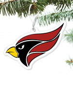 CDI Corporation North Central College Ornament - Cardinal Head in acrylic