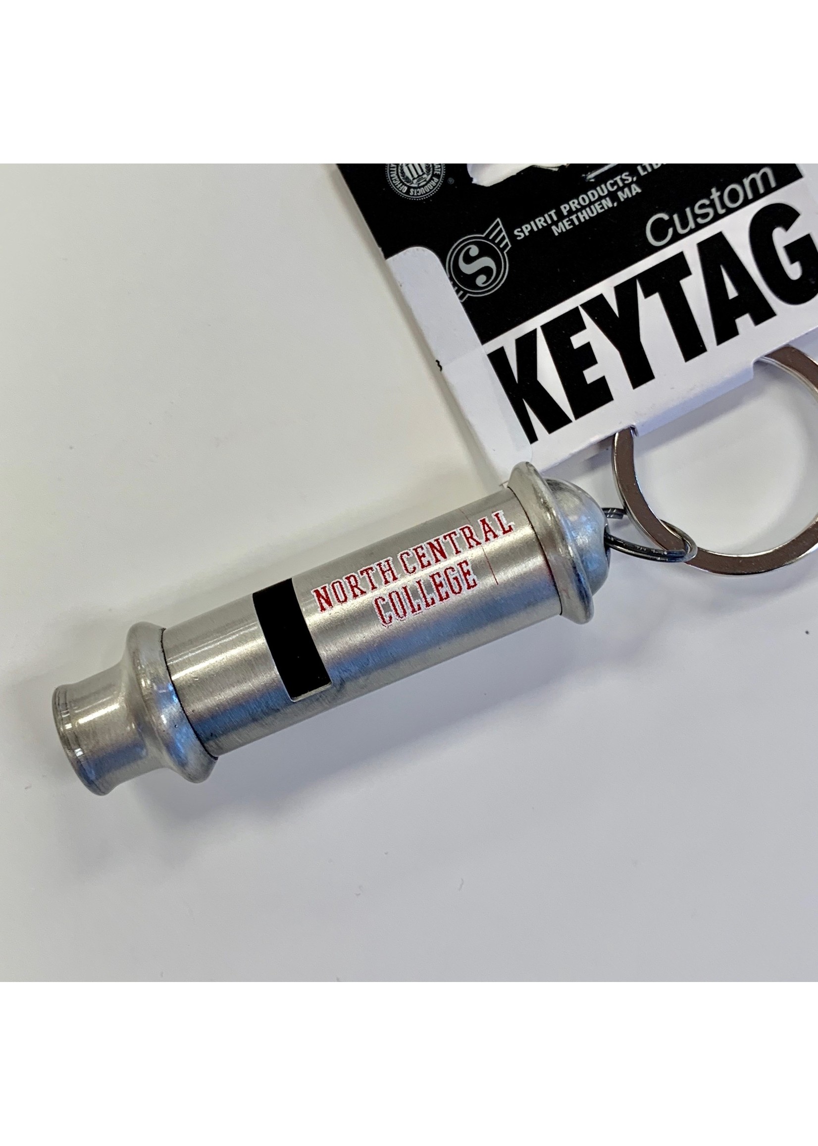 Spirit Products North Central College Stainless Steel Whistle Key chain