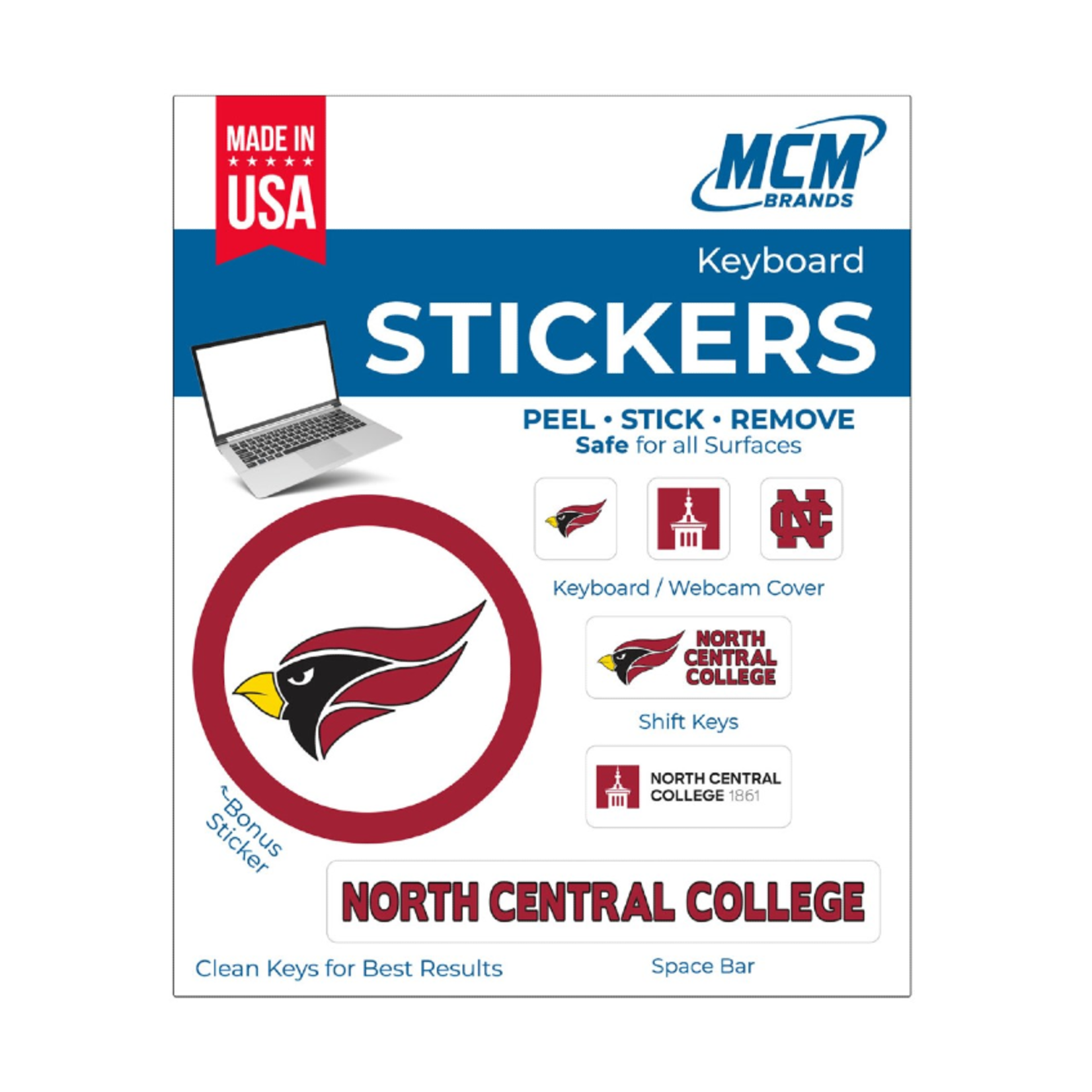 MCM Brands North Central College Stickers by MCM