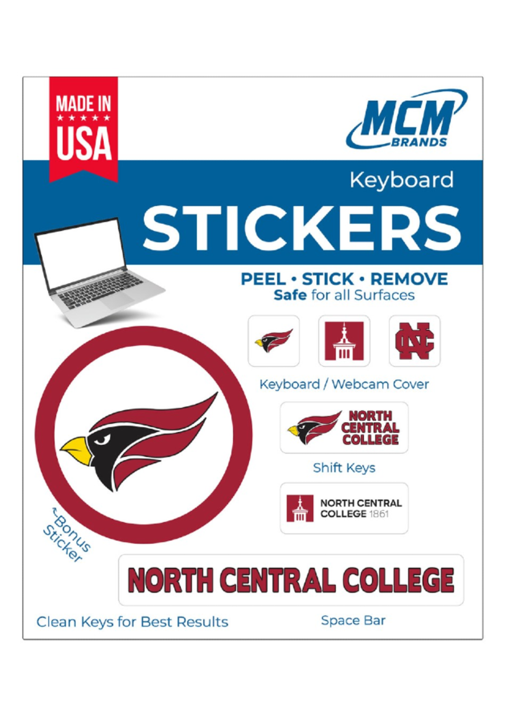 MCM Brands North Central College Stickers by MCM