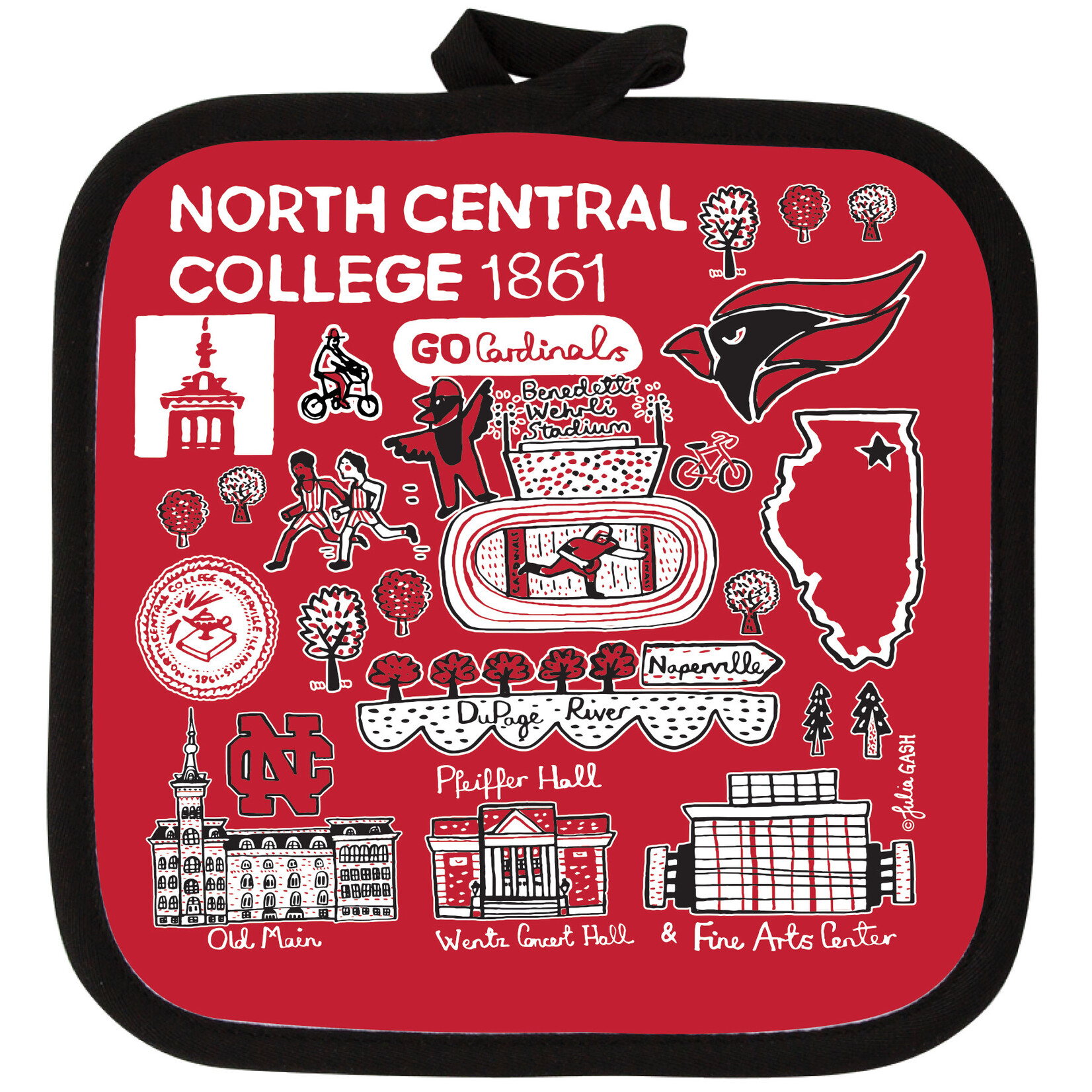 Julia Gash North Central College Pot Holder - Julia Gash