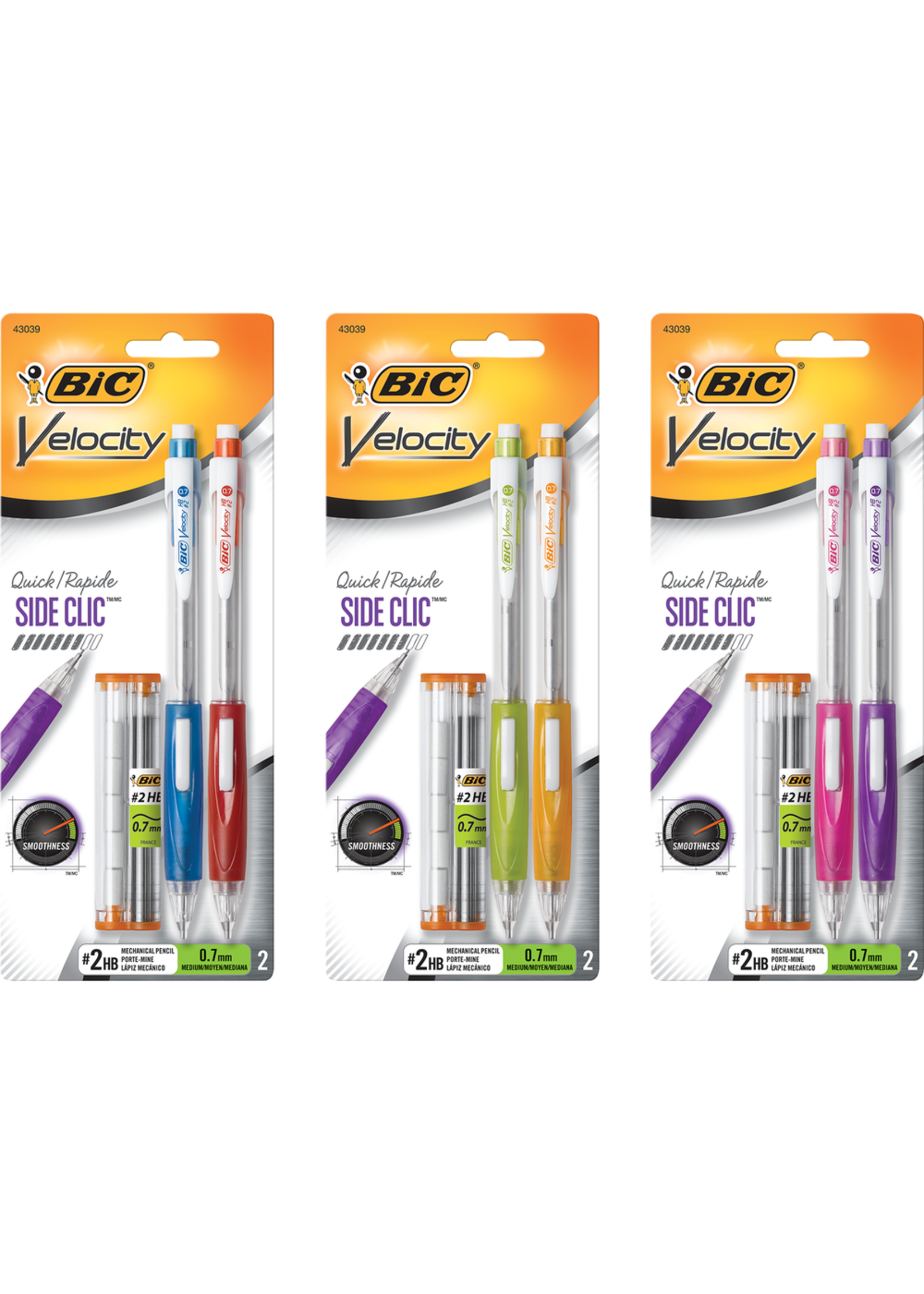 BIC BIC Velocity Side Clic Mechanical Pencil .7mm 2pk