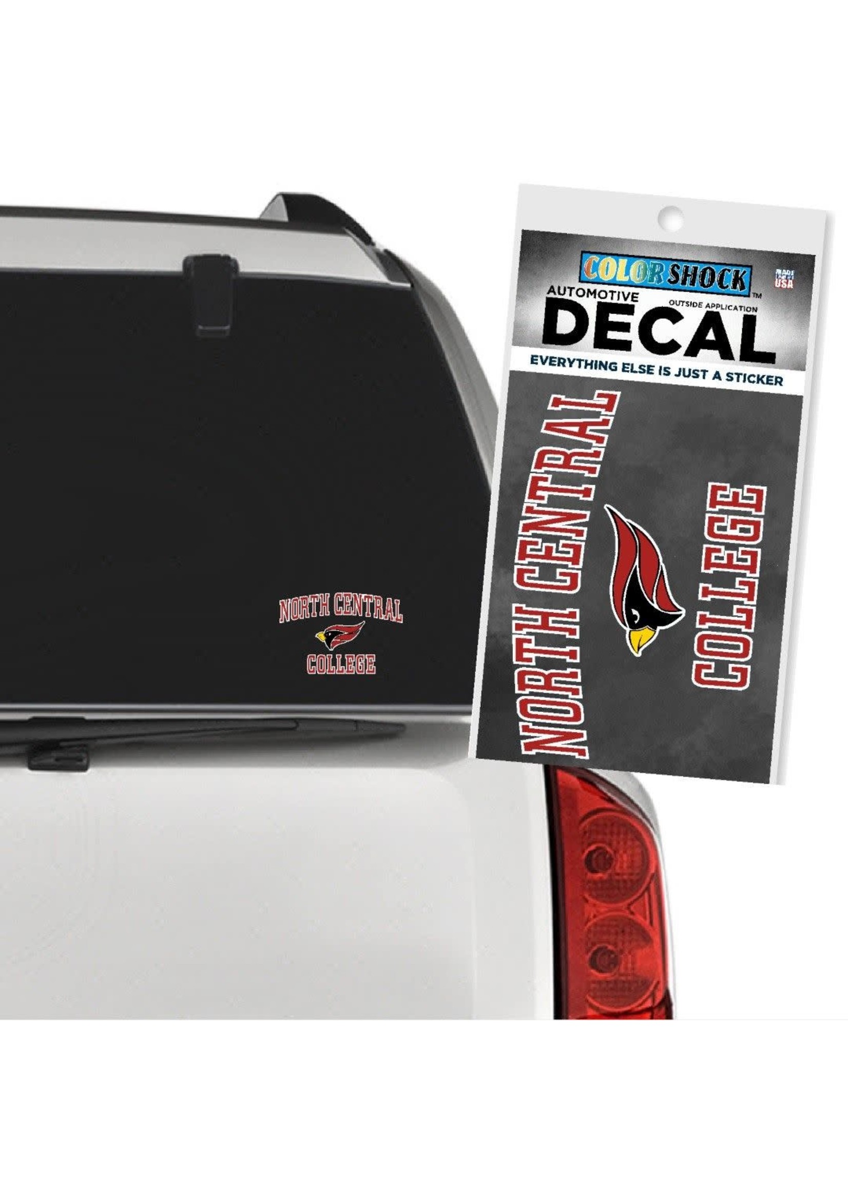CDI Corporation North Central College Decal w/ Cardinal Head by ColorShock