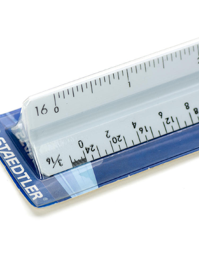 Staedtler Architect's Triangular ScaleWhite 12in (Ruler) North Central College Campus Store