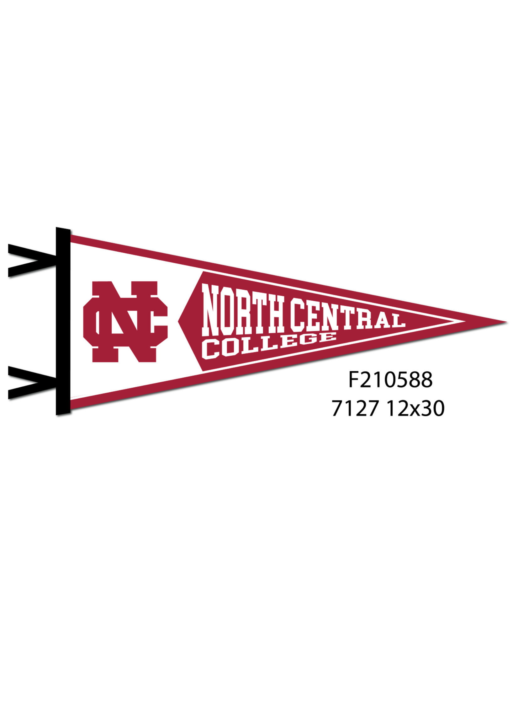Collegiate Pacific Collegiate Pacific Pennant  Wool felt  Pennant 12 x 30