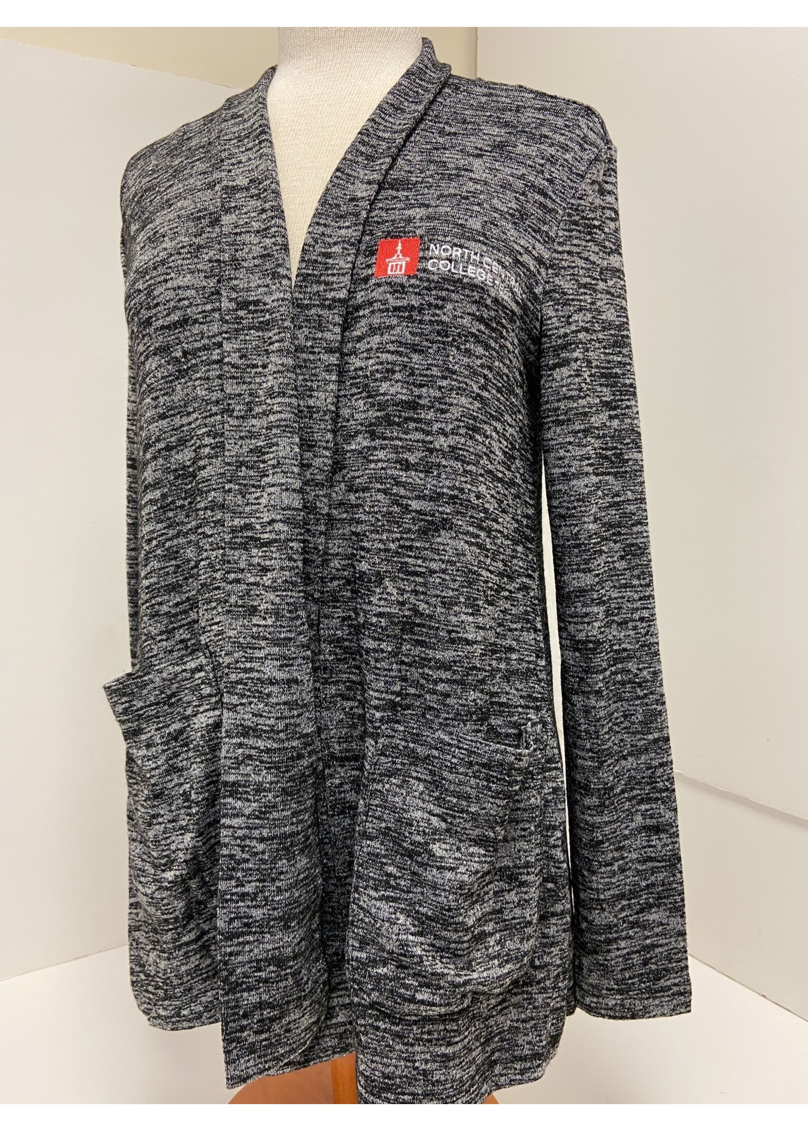 BAW North Central College Women's Cardigan w/ pockets - Old Main Logo