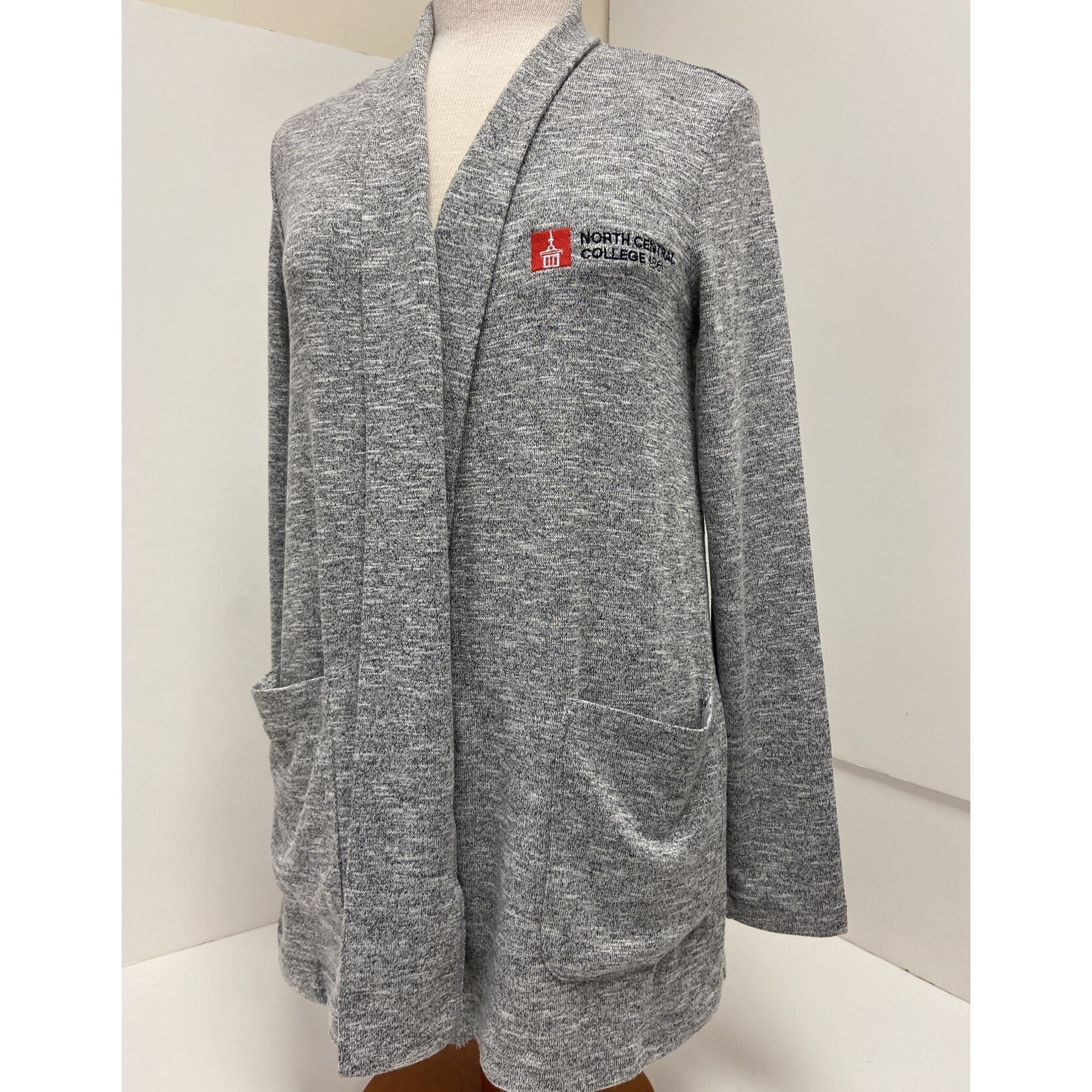 BAW North Central College Women's Cardigan w/ pockets - Old Main Logo