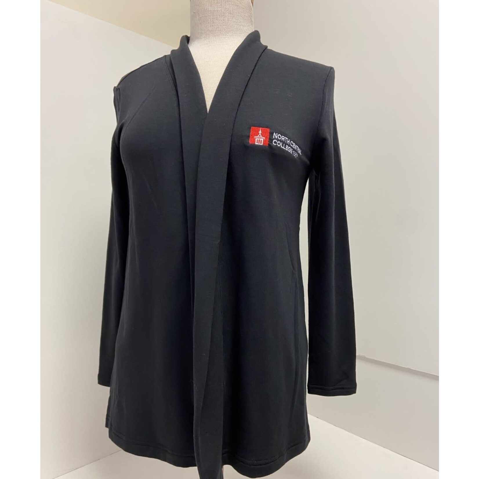 BAW North Central College Women's Open Front Cardigan w/ Old Main