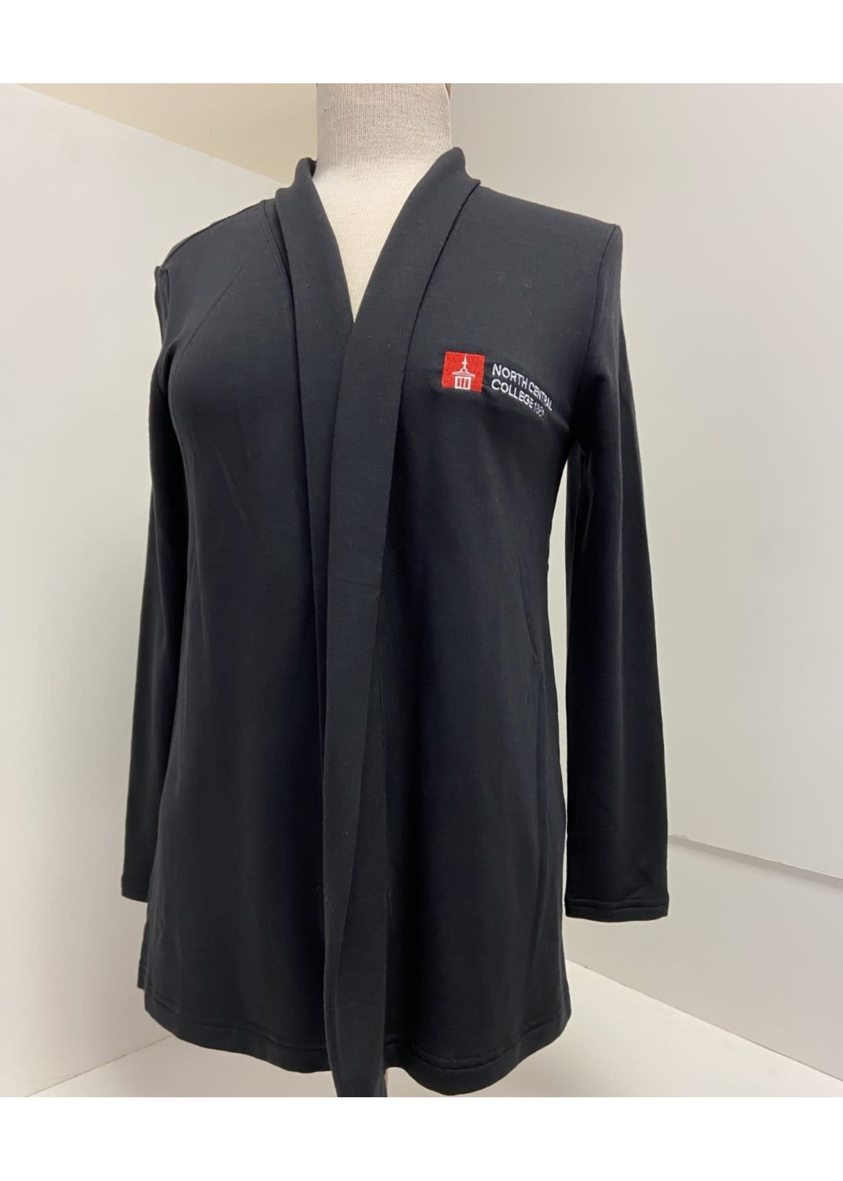 BAW North Central College Women's Open Front Cardigan w/ Old Main