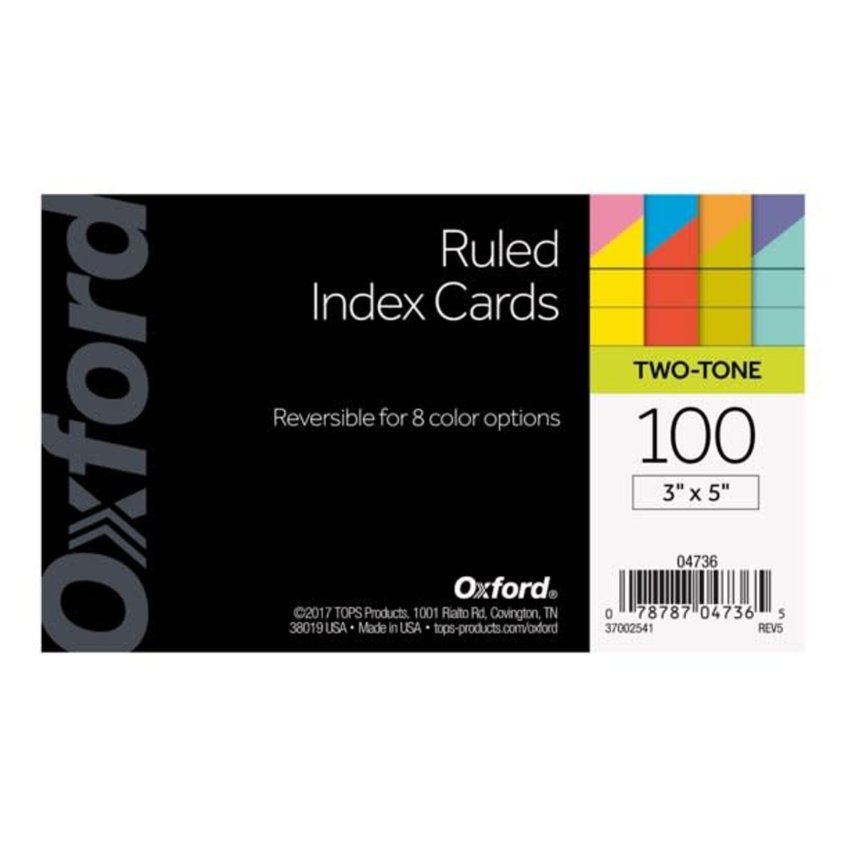 Oxford Oxford Extreme Index Card Asst 3 x 5 ruled