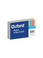 Oxford Oxford Index Card Asst 3x5 100 Pk ruled