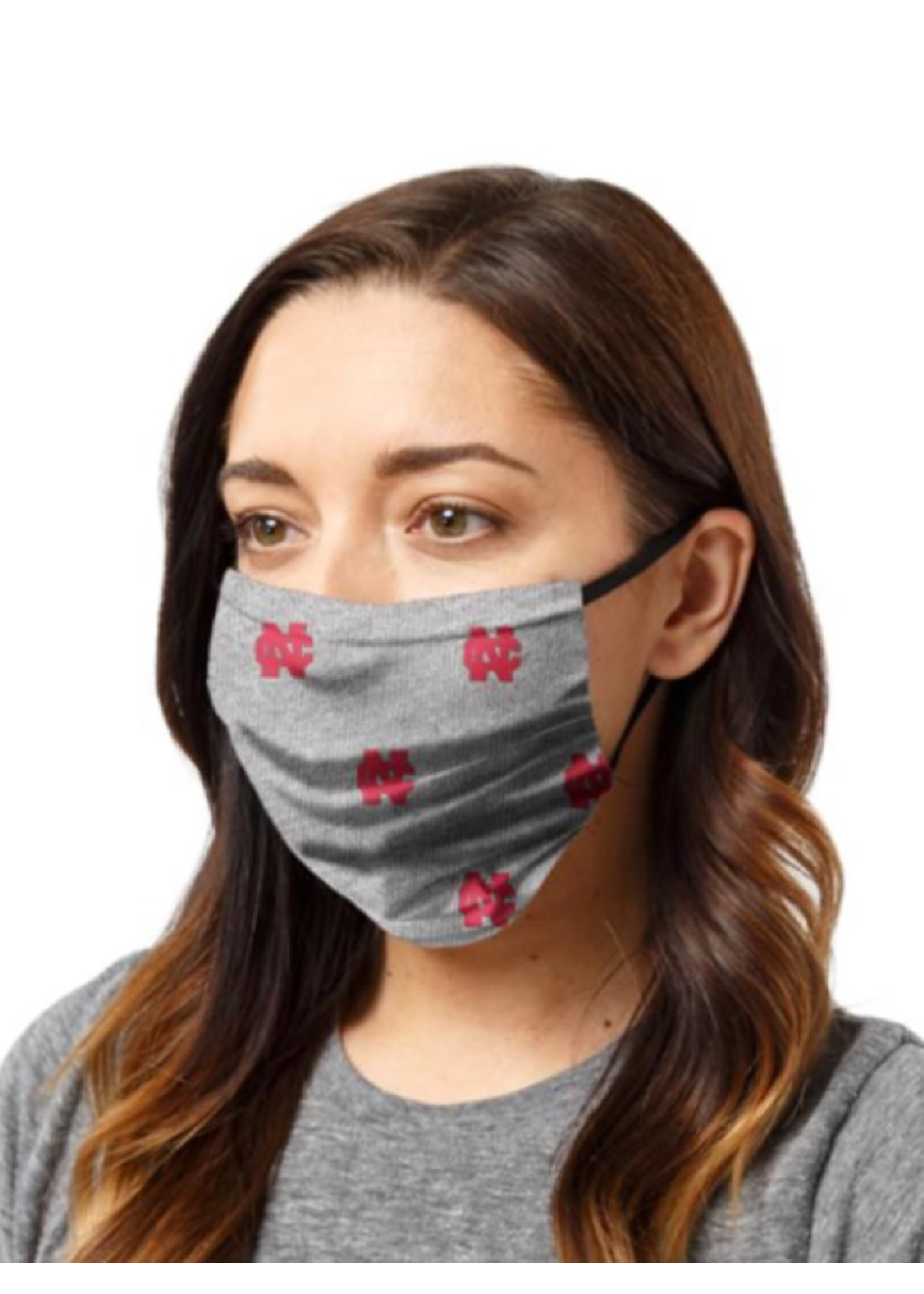 League / Legacy North Central College Three Layer Face Mask - Grey