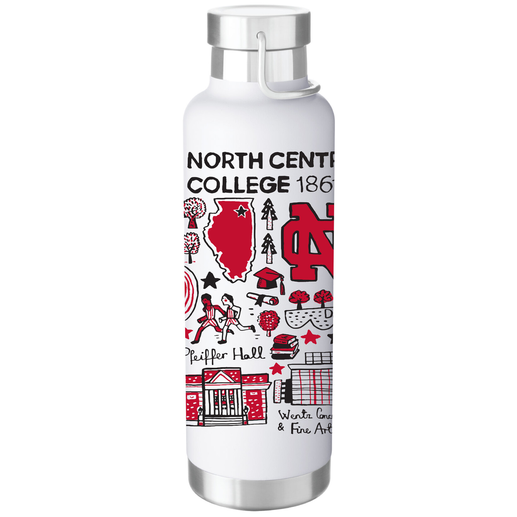 24 oz Julia Gash Gigi Water Bottle - North Central College Campus