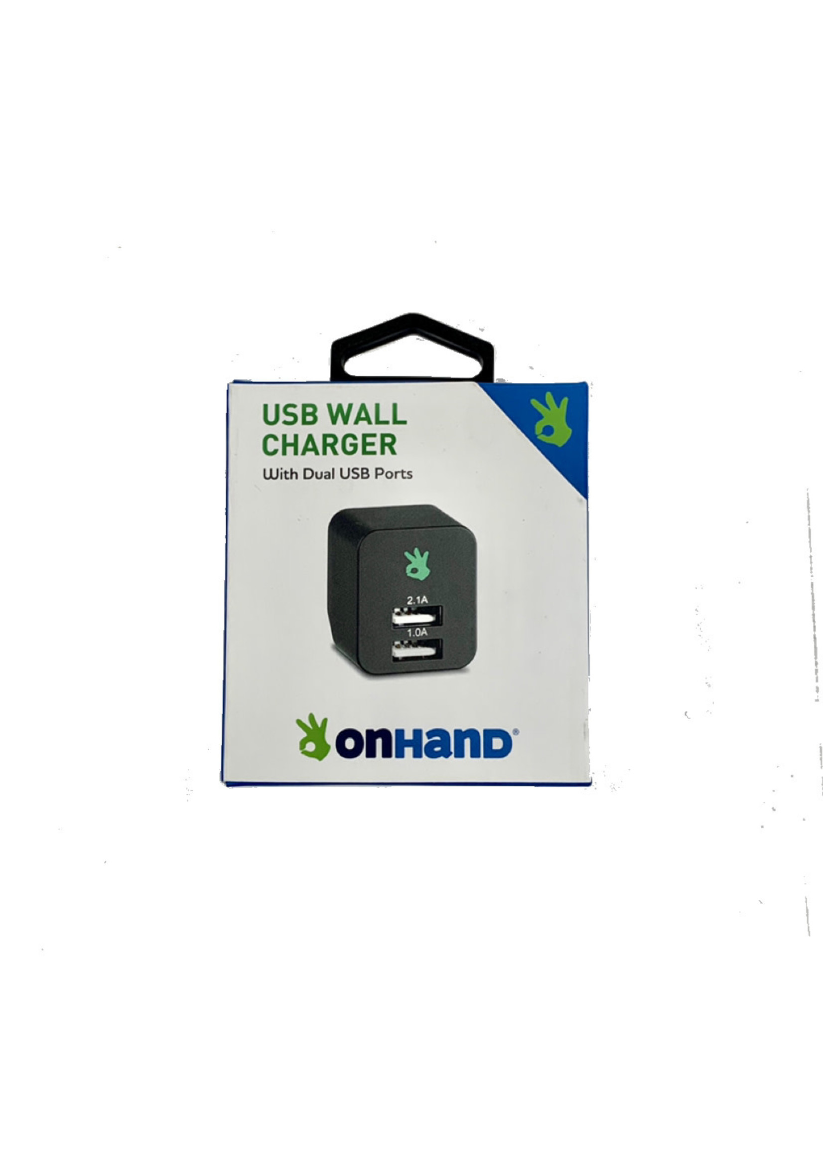 OnHand OnHand Wall Charger Black 2 Port BP