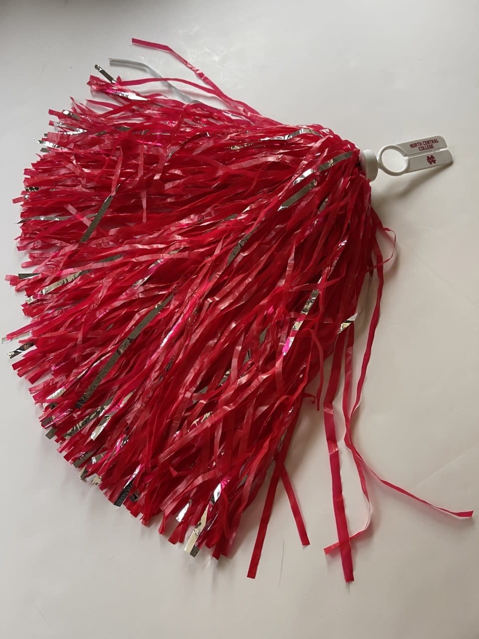 Red Pom Pom w/ flat handle - North Central College Campus Store