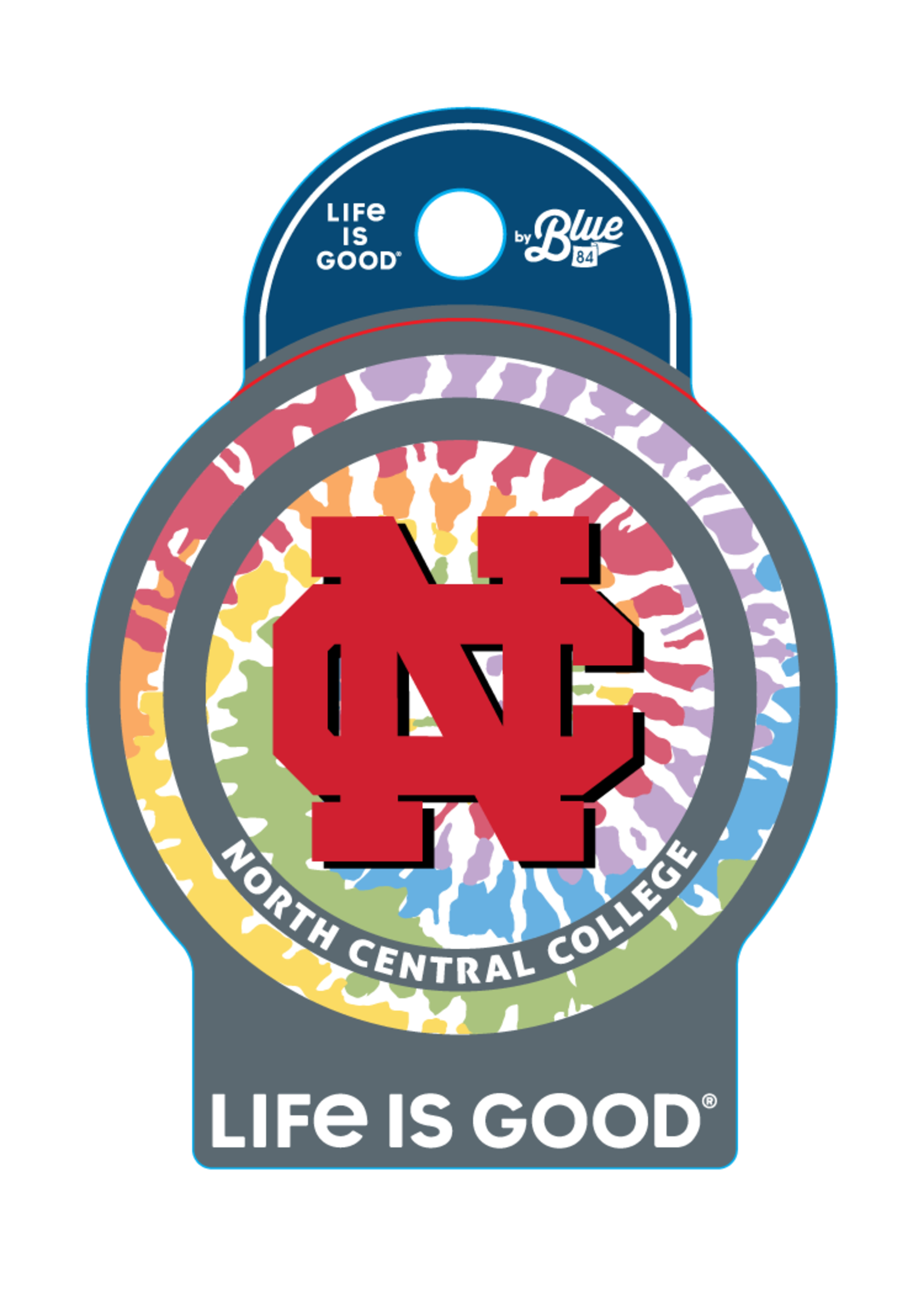 Blue 84 NCC Life is Good TieDye Fashion Circle Sticker by Blue 84