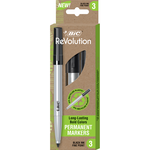 BIC BIC Revolution Recycled Permanent Marker Black Fine 3Pk