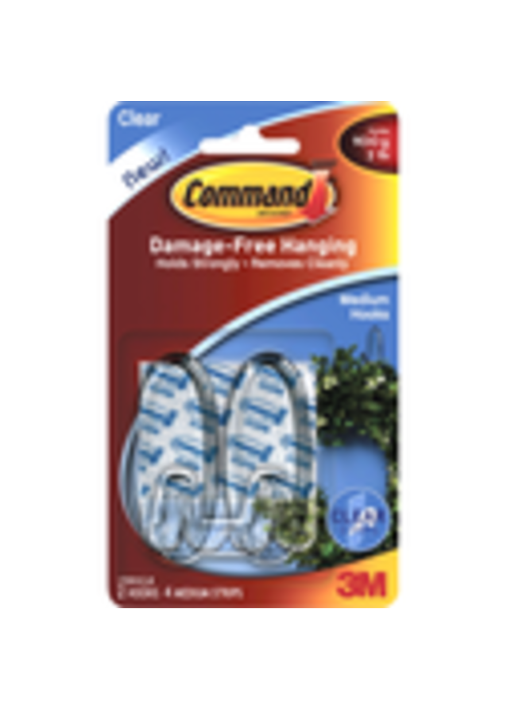 3M 3M Command Adhesive Designer Hook Clear Medium